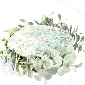 Jay King Green Turquoise Inlay Shell Bowl